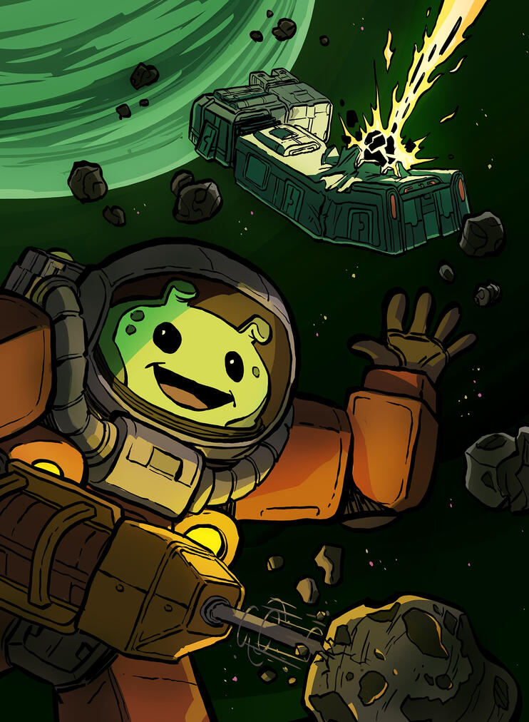 Double Fine - Spacebase Art Card Double Fine - Spacebase Art Card